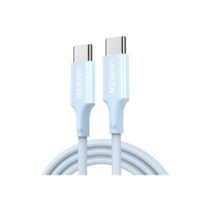 Καλώδιο Φόρτισης UGREEN L502 65254 USB-C σε USB-C PD 100W 2m Μπλέ | Καλώδια | elabstore.gr