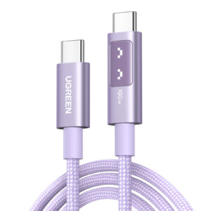 Καλώδιο Φόρτισης UGREEN L509 65092 USB-C σε USB-C PD 100W 1m Μώβ | Καλώδια | elabstore.gr