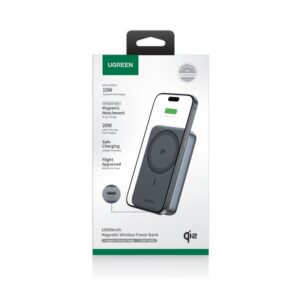 Power Bank 10000mAh PD 20W Qi2 UGREEN PB763 55135B, με Ασύρματη Φόρτιση Magnetic, 1 Θέσης Μαύρο | Φόρτιση | elabstore.gr