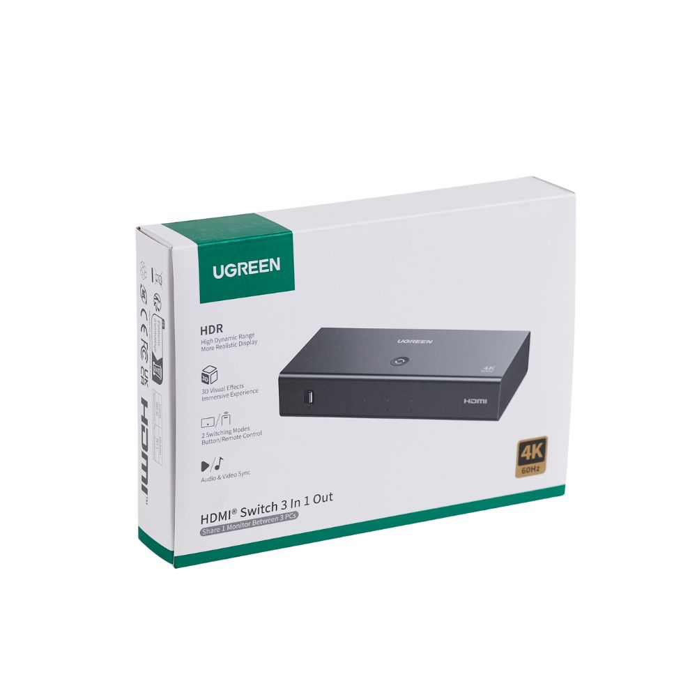 HDMI Switch 3 Θέσεων 4K/60Hz UGREEN AW504 55857, με USB-C τροφοδοσία | eLabstore.gr HDMI Switch 3 Θέσεων 4K/60Hz UGREEN AW504 55857, με USB-C τροφοδοσία | Επέκτασης Εικόνας | elabstore.gr