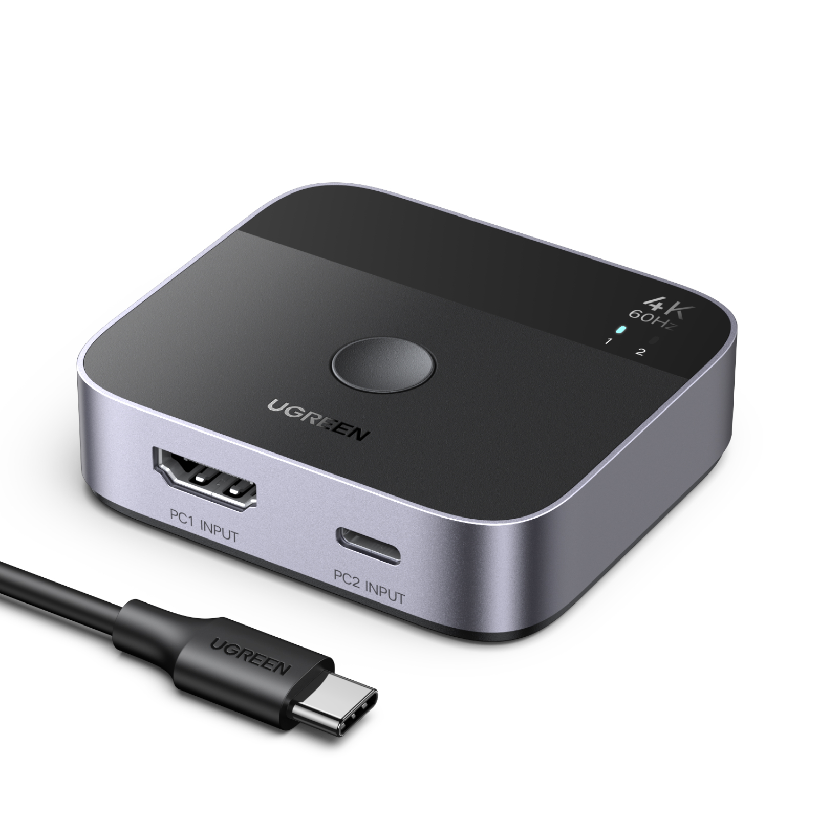 HDMI/USB-C Switch 2 θέσεων 4K/60Hz UGREEN AW503 55452 | Επέκτασης Εικόνας | elabstore.gr