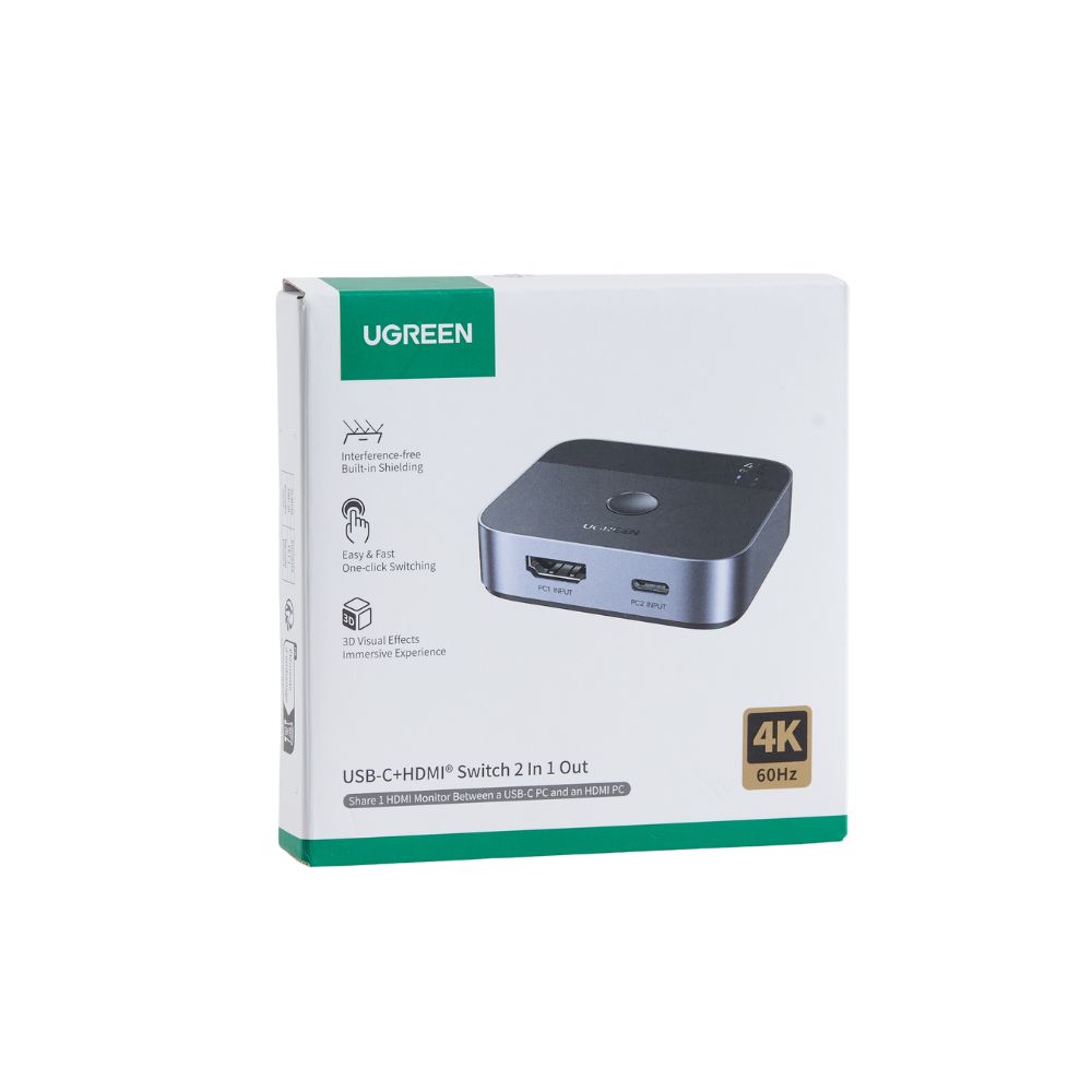 HDMI/USB-C Switch 2 θέσεων 4K/60Hz UGREEN AW503 55452 | eLabstore.gr HDMI/USB-C Switch 2 θέσεων 4K/60Hz UGREEN AW503 55452 | Επέκτασης Εικόνας | elabstore.gr