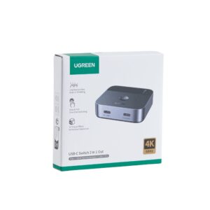 USB-C Switch 2 θέσεων 4K/60Hz UGREEN AW502 55451 | eLabstore.gr USB-C Switch 2 θέσεων 4K/60Hz UGREEN AW502 55451 | Επέκτασης Εικόνας | elabstore.gr