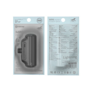Power Bank 3000mAh 10W WK WP-07 Lightning 1 Θέσης Μαύρο | Φόρτιση | elabstore.gr