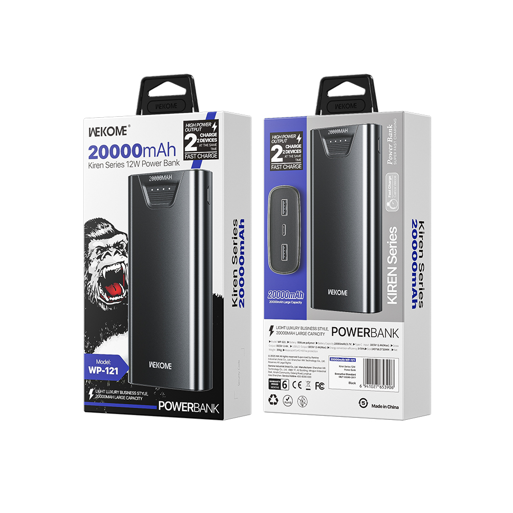 Power Bank 20000mAh 12W WK WP-121 2 Θέσεων Λευκό | eLabstore.gr Power Bank 20000mAh 12W WK WP-121 2 Θέσεων Λευκό | Φόρτιση | elabstore.gr