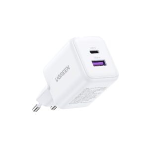 Φορτιστής Σπιτιού GaN PD 30W UGREEN X516 65015 2 Θέσεων Λευκό | Φόρτιση | elabstore.gr