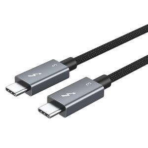 CABLETIME καλώδιο USB-C σε USB-C CT-C160-U31-TB3, 100W, 40Gbps, 4K/60Hz, 0.5m, μαύρο | Καλώδια - Αντάπτορες | elabstore.gr