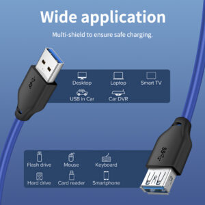 CABLETIME καλώδιο προέκτασης USB 3.0 CT-C160-U3-AMAF, 5Gbps, 1m, μπλε | Καλώδια - Αντάπτορες | elabstore.gr