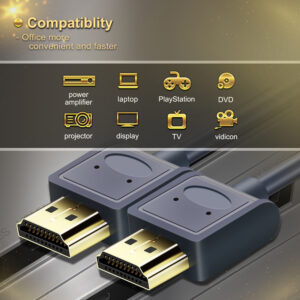 CABLETIME καλώδιο HDMI AV540-USHEAAG με Ethernet, slim, 4K/60Hz, 18 Gbps, 1m, μπλε | Καλώδια - Αντάπτορες | elabstore.gr