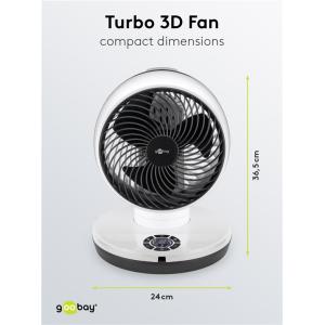 GOOBAY ανεμιστήρας δαπέδου 59515 με χειριστήριο, 23cm, 70W, λευκός | Ηλεκτρικές συσκευές | elabstore.gr