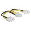 DELOCK καλώδιο 2x 4pin molex σε 8pin EPS 83410, 0.15m | Καλώδια - Αντάπτορες | elabstore.gr