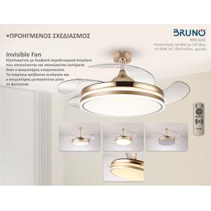 BRUNO BRN-0226 Ανεμιστήρας οροφής με LED φως, AC 82W, 42", O107x47εκ., χρυσός | Φωτισμός | elabstore.gr
