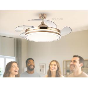 BRUNO BRN-0226 Ανεμιστήρας οροφής με LED φως, AC 82W, 42", O107x47εκ., χρυσός | eLabstore.gr