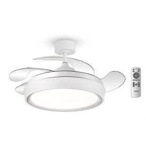 BRUNO BRN-0227 Ανεμιστήρας οροφής με LED φως, AC 82W, 42", O107x47εκ., λευκός | Φωτισμός | elabstore.gr