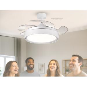 BRUNO BRN-0227 Ανεμιστήρας οροφής με LED φως, AC 82W, 42", O107x47εκ., λευκός | eLabstore.gr