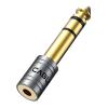 CABLETIME αντάπτορας ήχου 6.3mm σε 3.5mm CT-6M3F-AG, gold plated, γκρι | Καλώδια - Αντάπτορες | elabstore.gr