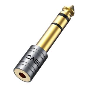CABLETIME αντάπτορας ήχου 6.3mm σε 3.5mm CT-6M3F-AG, gold plated, γκρι | Καλώδια - Αντάπτορες | elabstore.gr