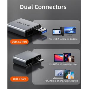 CABLETIME card reader CT-ACCD3-AG για SD & micro SD, USB 3.0, 5Gbps, γκρι | Συνοδευτικά PC | elabstore.gr