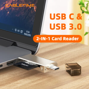 CABLETIME card reader CT-ACMCD2-ZG για SD & micro SD, USB 3.0, 5Gbps, γκρι | Συνοδευτικά PC | elabstore.gr