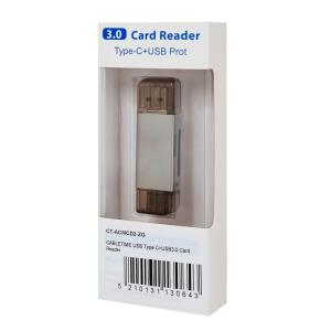 CABLETIME card reader CT-ACMCD2-ZG για SD & micro SD, USB 3.0, 5Gbps, γκρι | eLabstore.gr