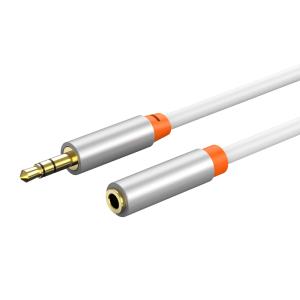 CABLETIME καλώδιο προέκτασης ήχου 3.5mm CT-AV311-P12G, gold plated, 3m, λευκό | Καλώδια - Αντάπτορες | elabstore.gr
