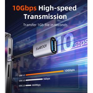 CABLETIME αντάπτορας USB-C σε USB CT-CMAF10-AGL, 10Gbps, γκρι | Καλώδια - Αντάπτορες | elabstore.gr