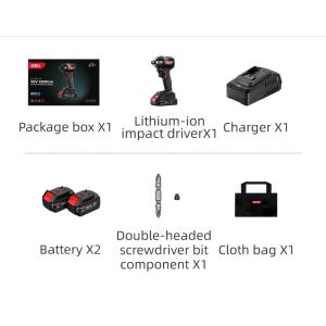 DELI παλμικό κατσαβίδι μπαταρίας DE-QZ20-1D2, Brushless, 20V, 2x 2Ah, 200N.m | Εργαλεία | elabstore.gr