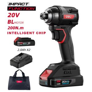 DELI παλμικό κατσαβίδι μπαταρίας DE-QZ20-1D2, Brushless, 20V, 2x 2Ah, 200N.m | Εργαλεία | elabstore.gr