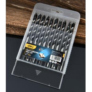 DELI σετ τρυπάνια DH-BWZ008-E1 για τοίχο/μέταλλο/ξύλο, 45# YG6X, 8x105mm, τρίπλευρο, 10τμχ | Εργαλεία | elabstore.gr