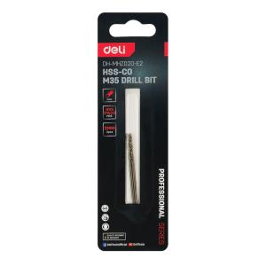 DELI σετ τρυπάνια DH-MHZ020-E2 για μέταλλο, M35 HSS 5% κοβαλτίου, DIN 388, 2x49mm, 2τμχ | Εργαλεία | elabstore.gr