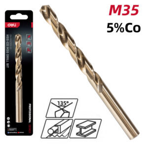 DELI τρυπάνι DH-MHZ100-E2 για μέταλλο, M35 HSS 5% κοβαλτίου, DIN 388, 10x133mm | Εργαλεία | elabstore.gr