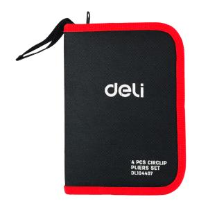 DELI σετ ασφαλειοτσίμπιδα DL104407 με θήκη, 175mm, 4τμχ | Εργαλεία | elabstore.gr