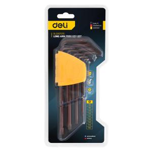 DELI σετ κλειδιά Torx DL230707G σε σχήμα L, T10-T50, 9τμχ | Εργαλεία | elabstore.gr