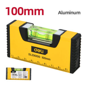 DELI αλφάδι DL290100 με 1 μάτι & κλίμακα, αλουμινίου, 10cm | Εργαλεία | elabstore.gr