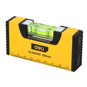 DELI αλφάδι DL290100 με 1 μάτι & κλίμακα, αλουμινίου, 10cm | Εργαλεία | elabstore.gr