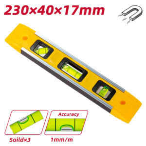 DELI αλφάδι DL290230 με 3 μάτια, πλαστικό, μαγνητικό, 23cm | Εργαλεία | elabstore.gr