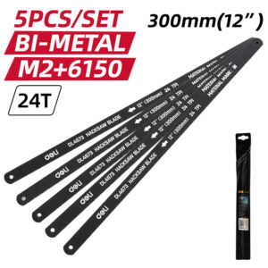 DELI σετ λάμες πριονιού σιδήρου/ξύλου DL4673, 300mm, 24 TPI, 5τμχ | Εργαλεία | elabstore.gr