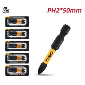 DELI σετ μύτες κατσαβιδιού DL501002Z για δραπανοκατσάβιδο, σταυρωτές, PH2x50mm, 10τμχ | Εργαλεία | elabstore.gr