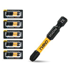 DELI σετ μύτες κατσαβιδιού DL501003Z για δραπανοκατσάβιδο, σταυρωτές, PH3x50mm, 10τμχ | Εργαλεία | elabstore.gr