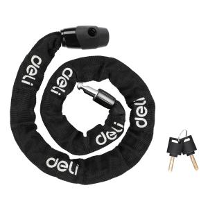 DELI κλειδαριά ποδηλάτου με κλειδί DL508021, Φ4mm, 1m, μαύρη | Gadgets - Αξεσουάρ | elabstore.gr