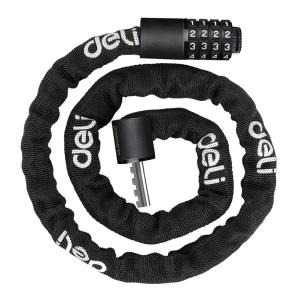 DELI κλειδαριά ποδηλάτου συνδυασμού DL508031, Φ4mm, 1m, μαύρη | Gadgets - Αξεσουάρ | elabstore.gr