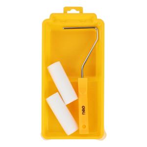 DELI σετ βαφής DL509704, 2x ρολά/λαβή/σκάφη, πολυεστερικός αφρός, 10mm, 100mm, 4τμχ | Εργαλεία | elabstore.gr