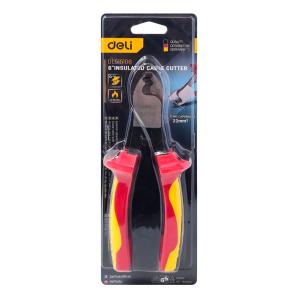 DELI κόφτης καλωδίων ηλεκτρολόγου DL515106 με αντιολισθητικές λαβές, VDE 1000V, 160mm | Εργαλεία | elabstore.gr