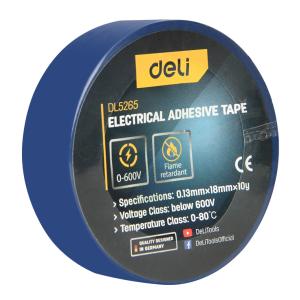 DELI μονωτική ταινία υψηλής αντοχής DL5265, 18mm x 9.15m, μπλε | Εργαλεία | elabstore.gr