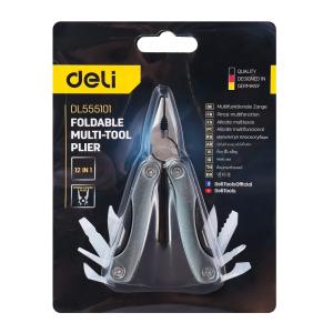 DELI πολυεργαλείο 12 σε 1 DL555101, πτυσσόμενο, 105mm | Εργαλεία | elabstore.gr