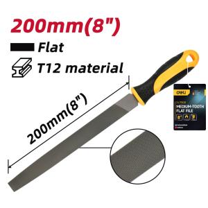 DELI λίμα πλατιά DL75108 με αντιολισθητική λαβή, μετάλλου, 200mm | Εργαλεία | elabstore.gr