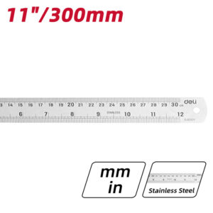 DELI μεταλλικός χάρακας DL8030Y, ανοξείδωτο ατσάλι, 12"/30cm, ασημί | eLabstore.gr DELI μεταλλικός χάρακας DL8030Y, ανοξείδωτο ατσάλι, 12"/30cm, ασημί | Αναλώσιμα - Είδη Γραφείου | elabstore.gr