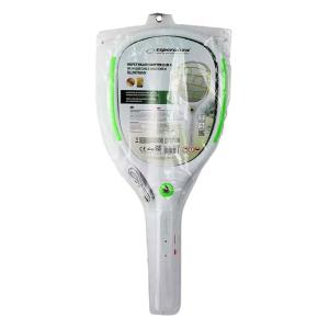 ESPERANZA ηλεκτρική ρακέτα εντόμων EHQ010G με LED φακό, 3W, 3500V, 1200mAh, λευκή | Ηλεκτρικές συσκευές | elabstore.gr