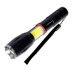 ESPERANZA φορητός φακός LED EOT070, 250lm, IPX3, zoom, με μαγνήτη, μαύρος | Φωτισμός | elabstore.gr