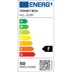 POWERTECH LED φωτιστικό οροφής HLL-0180, 50W, 4000K, Φ60cm x 120cm, μαύρο | Φωτισμός | elabstore.gr